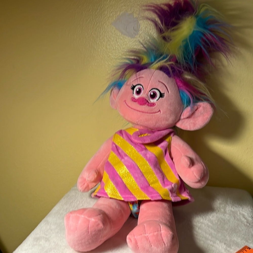 Troll build the bear, troll clothes, cute face, multicolor, hair headband